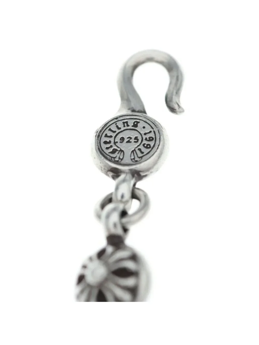 Chrome Hearts 1 Crsbl Chn Sml CH Crs Cross Ball Chain Small CH Necklace Silver